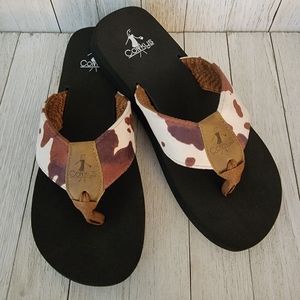 JULY 4TH SALE!! CORKYS- BROWN COW FLIP FLOPS